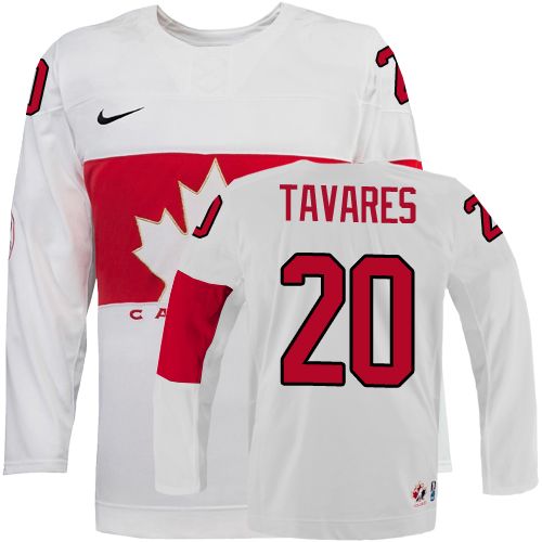 2014 Olympics Canada #20 John Tavares White Jersey