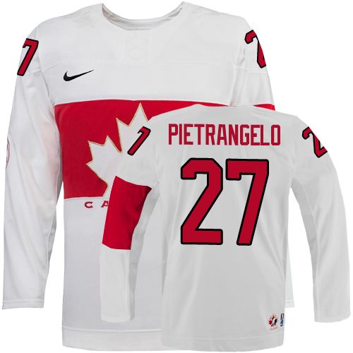 2014 Olympics Canada #27 Alex Pietrangelo White Jersey