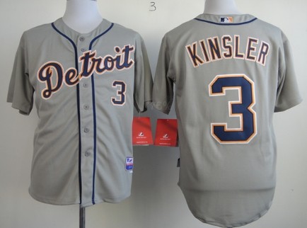 Detroit Tigers #3 Ian Kinsler Gray Jersey