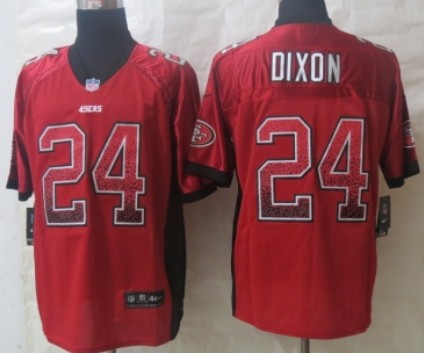 Nike San Francisco 49ers #24 Anthony Dixon 2013 Drift Fashion Red Elite Jersey