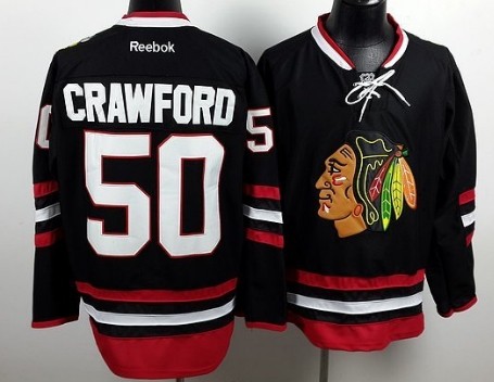 Chicago Blackhawks #50 Corey Crawford 2014 Stadium Series Black Jersey