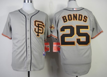 San Francisco Giants #25 Barry Bonds Gray SF Edition Jersey