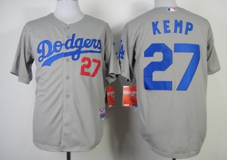 Los Angeles Dodgers #27 Matt Kemp 2014 Gray Jersey