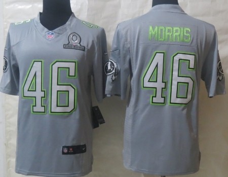 Nike Washington Redskins #46 Alfred Morris 2014 Pro Bowl Gray Jersey