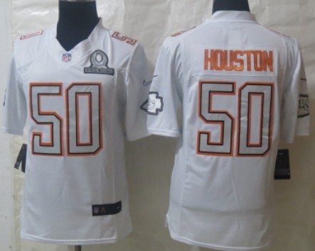 Nike Kansas City Chiefs #50 Justin Houston 2014 Pro Bowl White Jersey