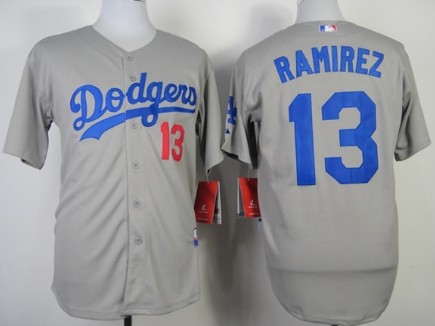 Los Angeles Dodgers #13 Hanley Ramirez 2014 Gray Jersey