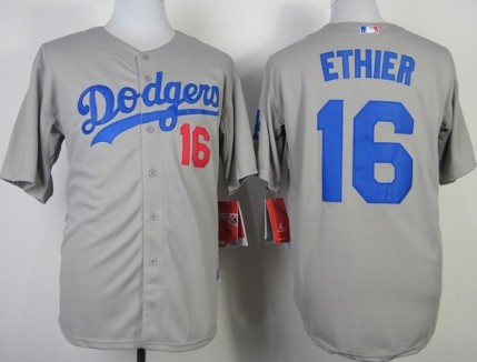 Los Angeles Dodgers #16 Andre Ethier 2014 Gray Jersey