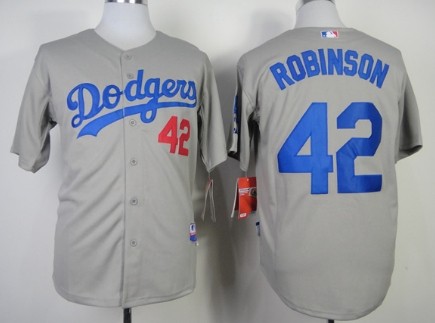 Los Angeles Dodgers #42 Jackie Robinson 2014 Gray Jersey