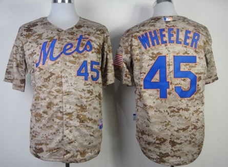 New York Mets #45 Zack Wheeler 2014 Camo Jersey