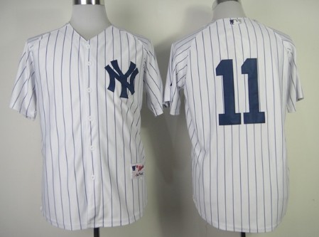 New York Yankees #11 Brett Gardner White Jersey