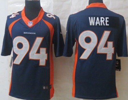 Nike Denver Broncos #94 DeMarcus Ware 2013 Blue Limited Jersey