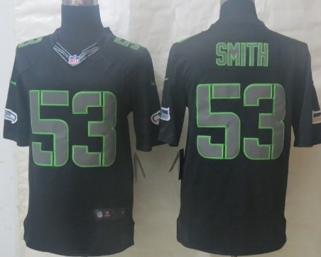 Nike Seattle Seahawks #53 Malcolm Smith Black Impact Limited Jersey