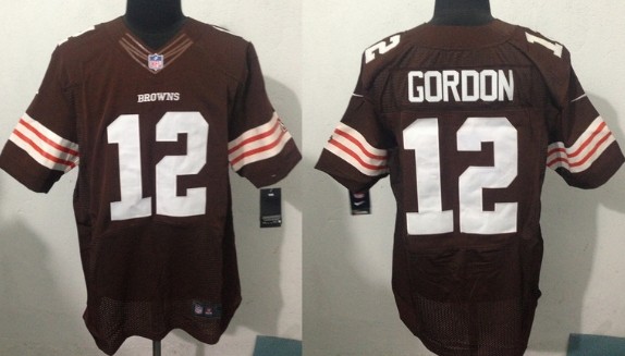 Nike Cleveland Browns #12 Josh Gordon Brown Elite Jersey