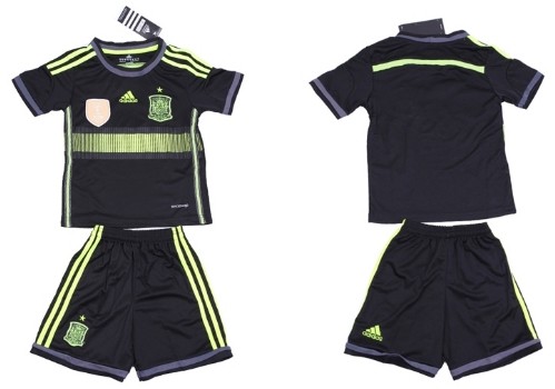 2014 World Cup Spain Blank (or Custom) Away Soccer Shirt Kit_Kids