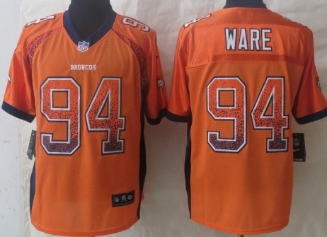 Nike Denver Broncos #94 DeMarcus Ware 2013 Drift Fashion Orange Elite Jersey