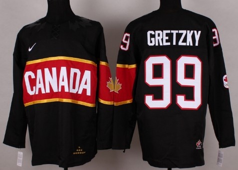 2014 Olympics Canada #99 Wayne Gretzky Black Jersey