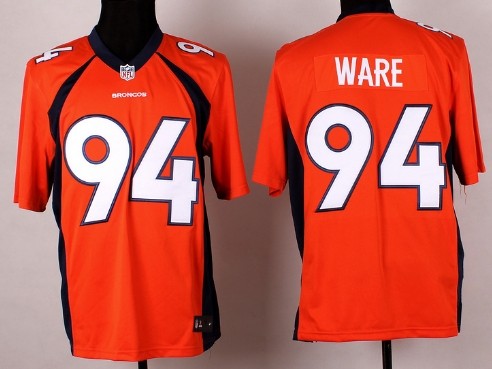 Nike Denver Broncos #94 DeMarcus Ware 2013 Orange Game Jersey