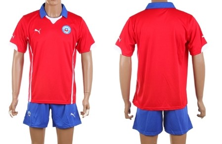2014 World Cup Chile Blank (or Custom) Home Soccer Shirt Kit
