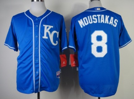 Kansas City Royals #8 Mike Moustakas 2014 Blue Jersey