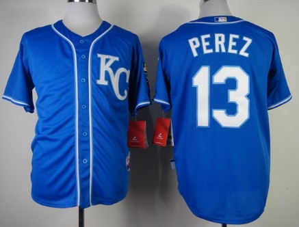 Kansas City Royals #13 Salvador Perez 2014 Blue Jersey