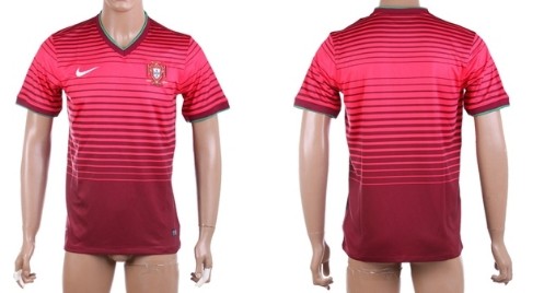2014 World Cup Portugal Blank (or Custom) Home Soccer AAA+ T-Shirt
