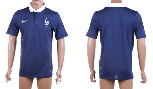 2014 World Cup France Blank (or Custom) Home Soccer AAA+ T-Shirt