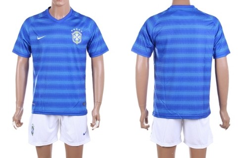 2014 World Cup Brazil Blank (or Custom) Away Soccer Shirt Kit