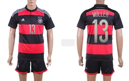 2014 World Cup Germany #13 Muller Away Soccer Shirt Kit