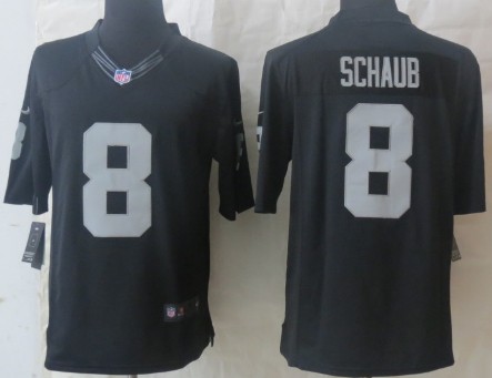 Nike Oakland Raiders #8 Matt Schaub Black Limited Jersey