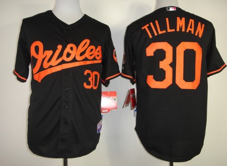 Baltimore Orioles #30 Chris Tillman Black Jersey