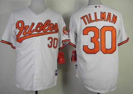 Baltimore Orioles #30 Chris Tillman White Jersey