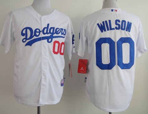 Los Angeles Dodgers #00 Brian Wilson White Jersey