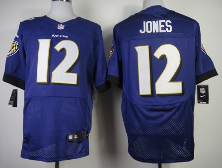 Nike Baltimore Ravens #12 Jacoby Jones 2013 Purple Elite Jersey
