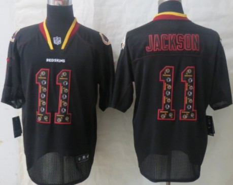 Nike Washington Redskins #11 DeSean Jackson Lights Out Black Ornamented Elite Jersey