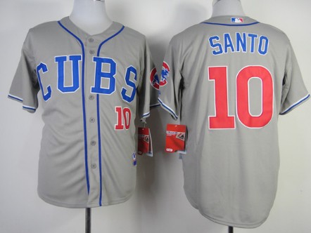 Chicago Cubs #10 Ron Santo 2013 Gray Jersey