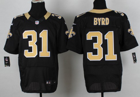 Nike New Orleans Saints #31 Jairus Byrd Black Elite Jersey
