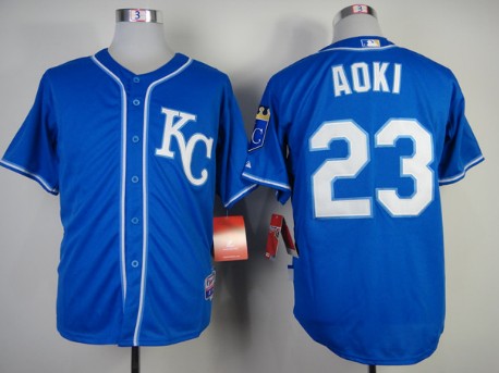 Kansas City Royals #23 Norichika Aoki 2014 Blue Jersey