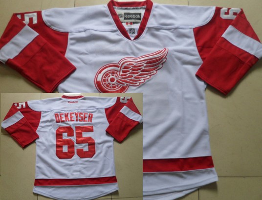 Detroit Red Wings #65 Danny DeKeyser White Jersey