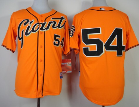 San Francisco Giants #54 Sergio Romo Orange Jersey