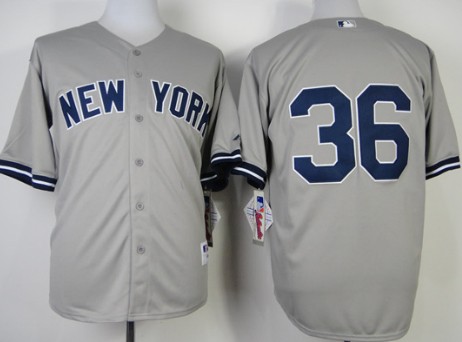 New York Yankees #36 Kevin Youkilis Gray Jersey