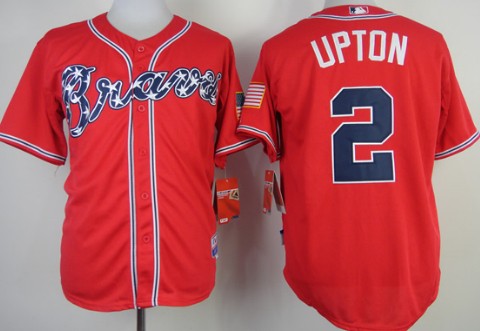 Atlanta Braves #2 B.J. Upton 2014 Red Jersey