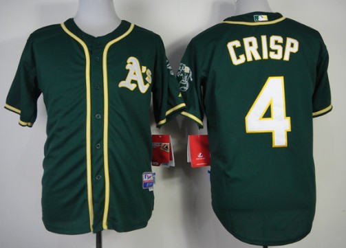 Oakland Athletics #4 Coco Crisp 2014 Green Jersey