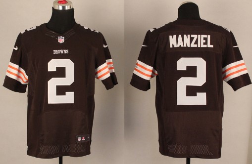 Nike Cleveland Browns #2 Johnny Manziel Brown Elite Jersey
