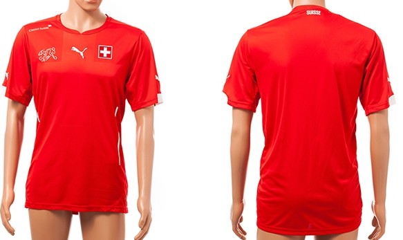 2014 World Cup Switzerland Blank (or Custom) Home Soccer AAA+ T-Shirt