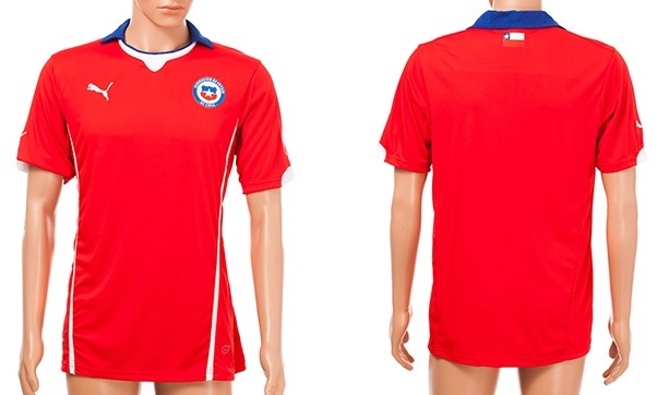 2014 World Cup Chile Blank (or Custom) Home Soccer AAA+ T-Shirt