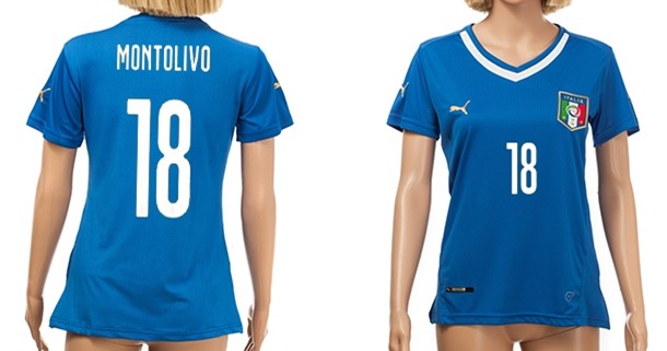 2014 World Cup Italy #18 Montolivo Home Soccer AAA+ T-Shirt_Womens