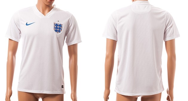 2014 World Cup England Blank (or Custom) Home Soccer AAA+ T-Shirt