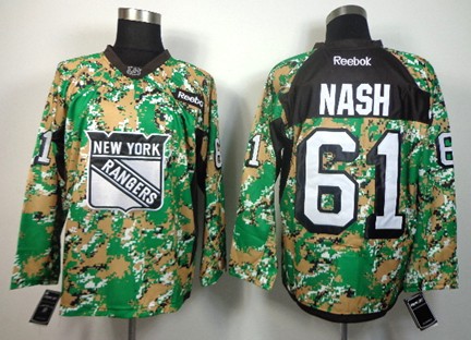 New York Rangers #61 Rick Nash 2014 Camo Jersey