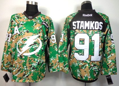 Tampa Bay Lightning #91 Steven Stamkos 2014 Camo Jersey