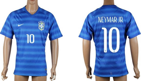 2014 World Cup Brazil #10 Neymar Jr Away Soccer AAA+ T-Shirt